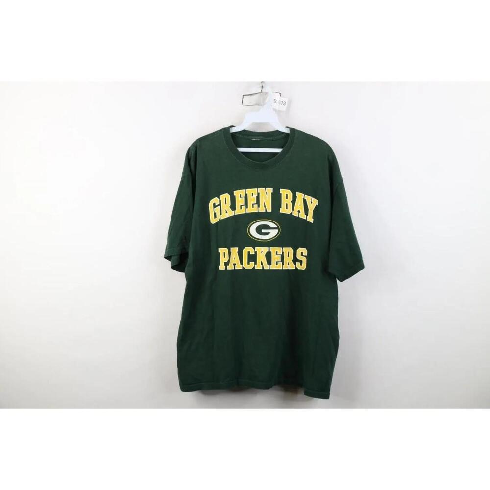 90s Mens Large Faded Green Bay Packers Football Short Sleeve T-Shirt